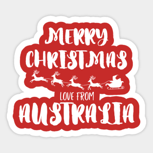 Merry Christmas, love from Australia Sticker